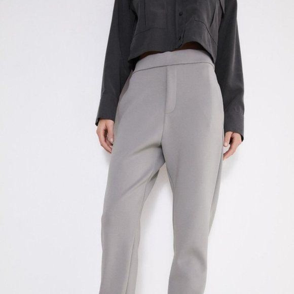 Zara Jogger Track Pants Scuba BF Pocket Slate - Picture 4 of 13